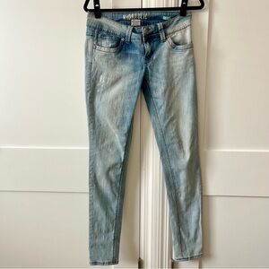 Hydraulic Vikki Leggings Y2K Low Rise Skinny Jeans Light Wash Sz 7